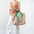 Bold Color Striped Tote Bag