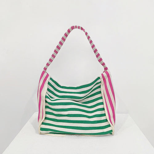 Zesty Stripe Canvas Tote Bag