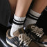 Athletic Striped Slouch Socks