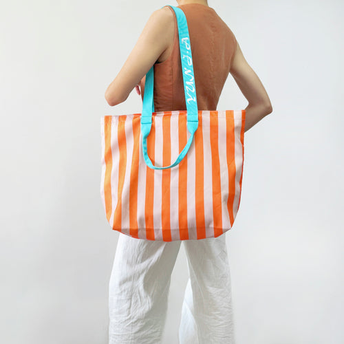 Bold Color Striped Tote Bag