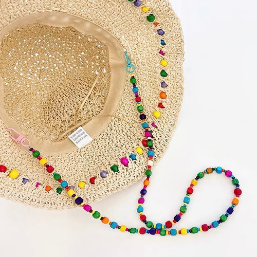 Colorful Beads Straw Hat