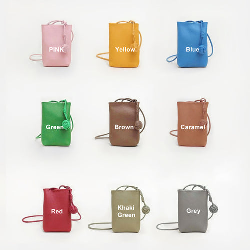 Polycolor Hanging Ball Leather Bag