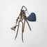 Denim Heart Bag Charm