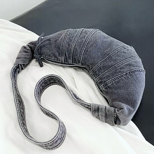 Sac Bandoulière En Jean Croissant