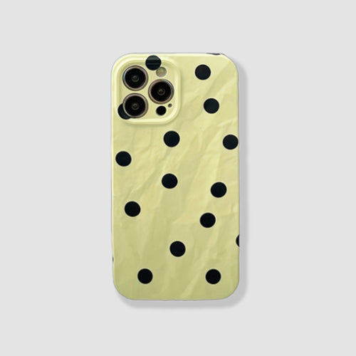 Funda para teléfono plisada con lunares