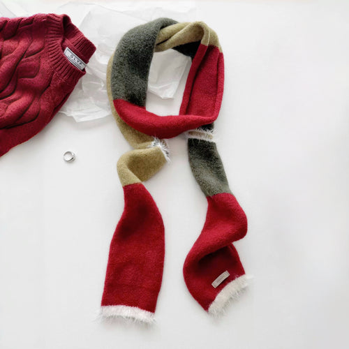 Cozy Patch Skinny Scarf