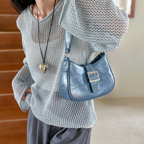 Sac à Bandoulière En Cuir Avec Boucle