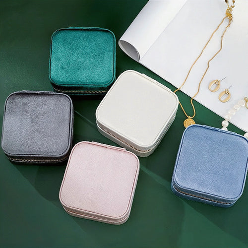 Portable Velvet Jewelry Case