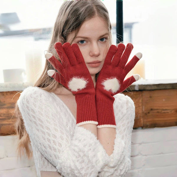 Sweetheart Knitted Gloves