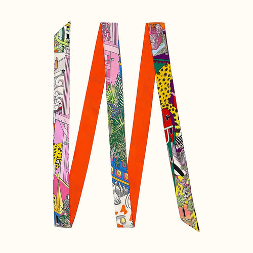 Artistic Print Skinny Scarf