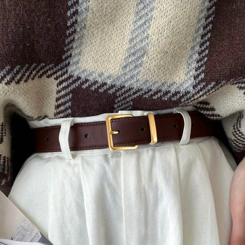 Simple Square Buckle Belt