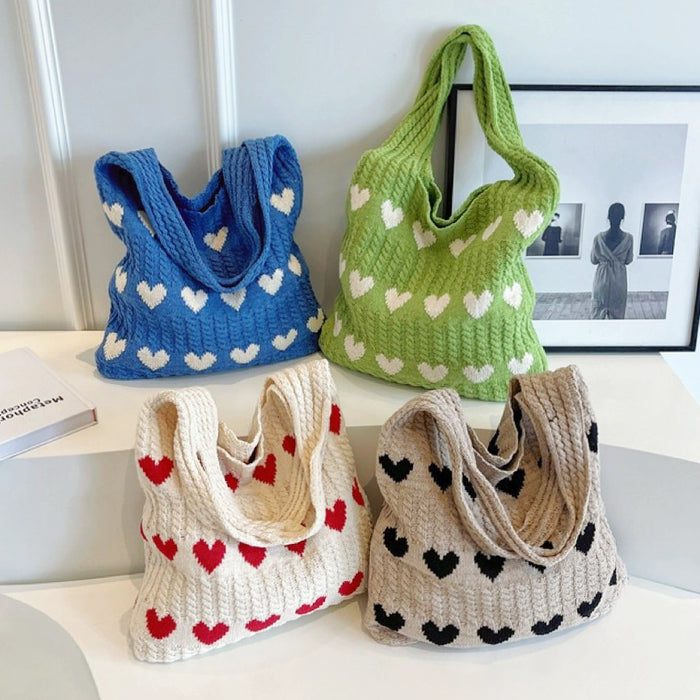 Power Puff Girls Crochet Heart Bag / Purse