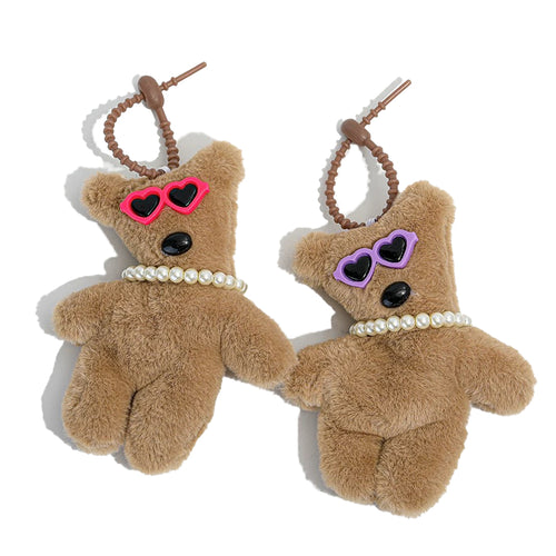 Tilted Sunglasses Bear Bag Charms