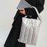 Silver Padded Laptop Sleeve With Strap