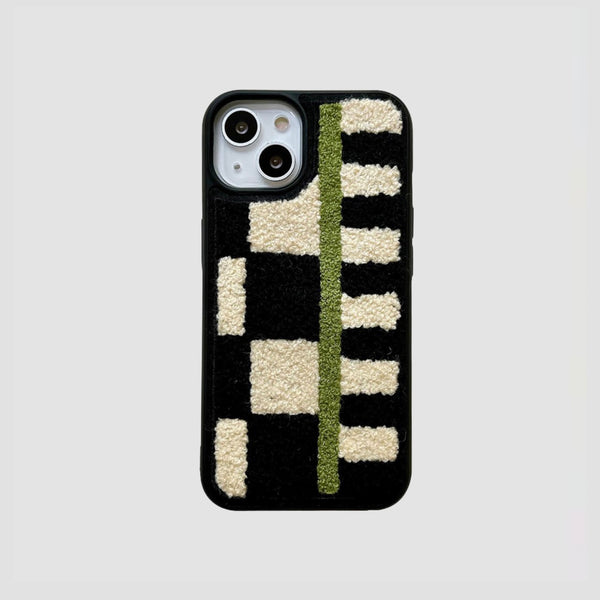 Funda para teléfono a rayas verde Sherpa