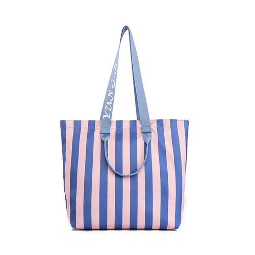 Bold Color Striped Tote Bag