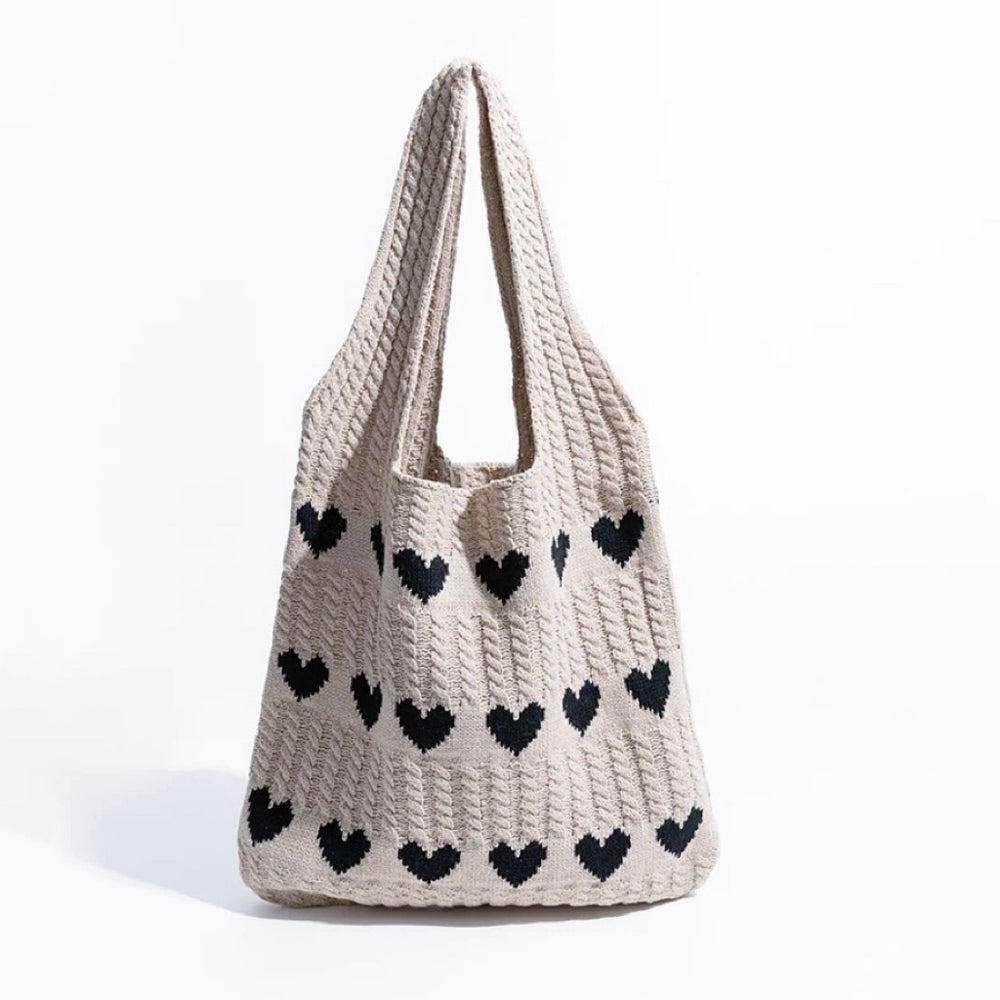 Ice hotsell Line Crochet Puff Flower Clutch Woven Tote Bag