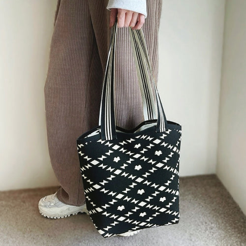 Bolso de cubo tejido artístico