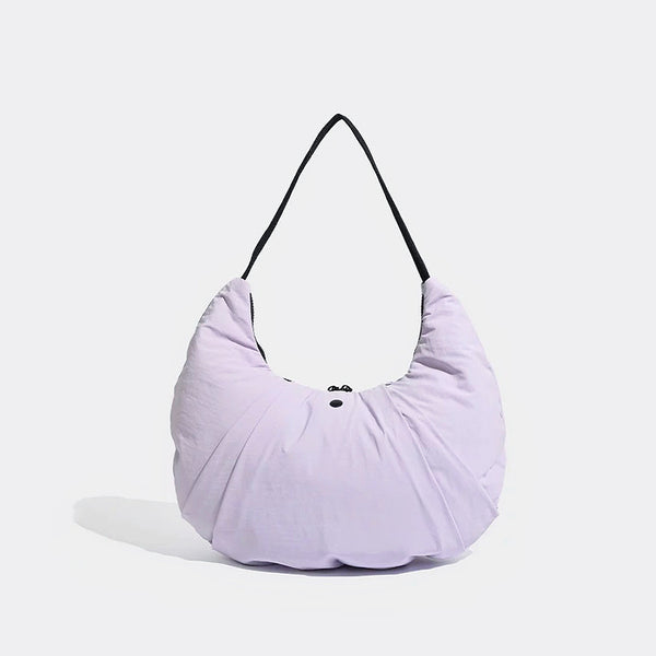 Pleated Crescent Shoulder Bag