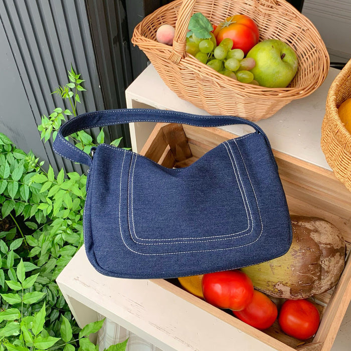 Embossed Denim Bag