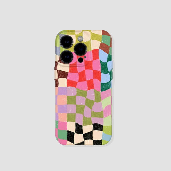 Distressed Colorful Plaid Phone Case