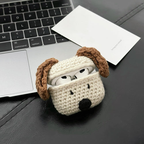 Knitted Puppy Airpods Case Cover