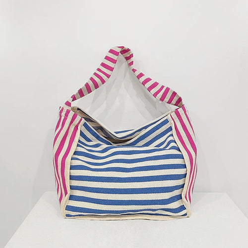 Zesty Stripe Canvas Tote Bag