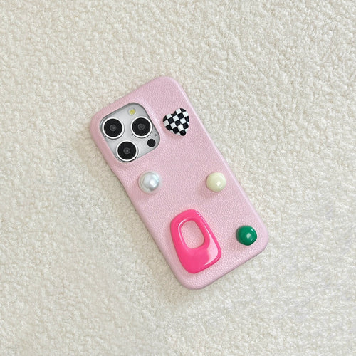 Pink Candy Leather Phone Case