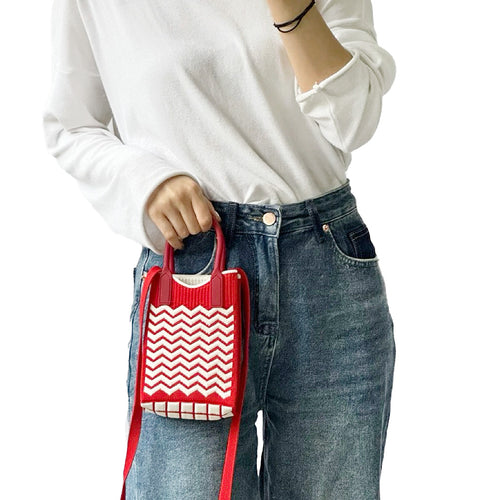 Wavy Knit Mini Bag