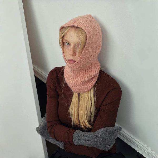 Morandi Toned Knit Balaclava Hat