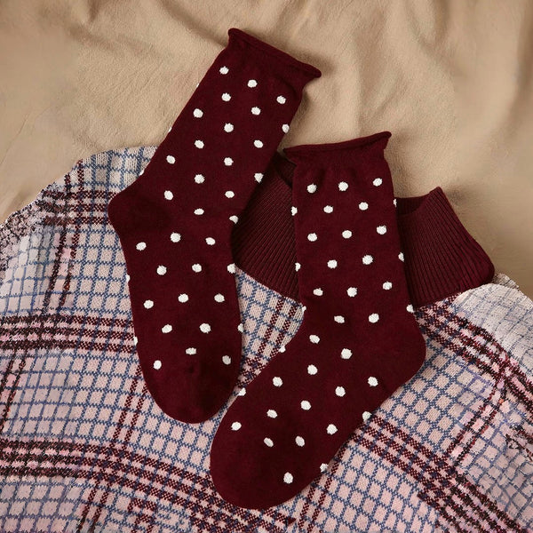 Ancora Red Polka Dot Socks