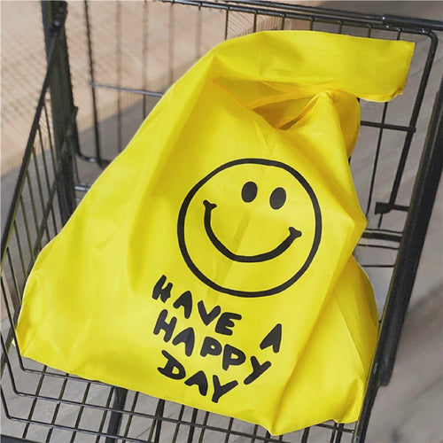 Smiley Foldable Shopper Bag