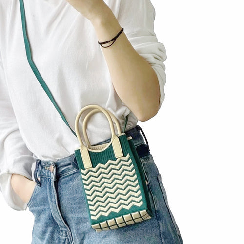 Wavy Knit Mini Bag