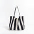 Wide Stripe Canvas Tote Bag