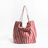 Thin Stripe Canvas Tote Bag