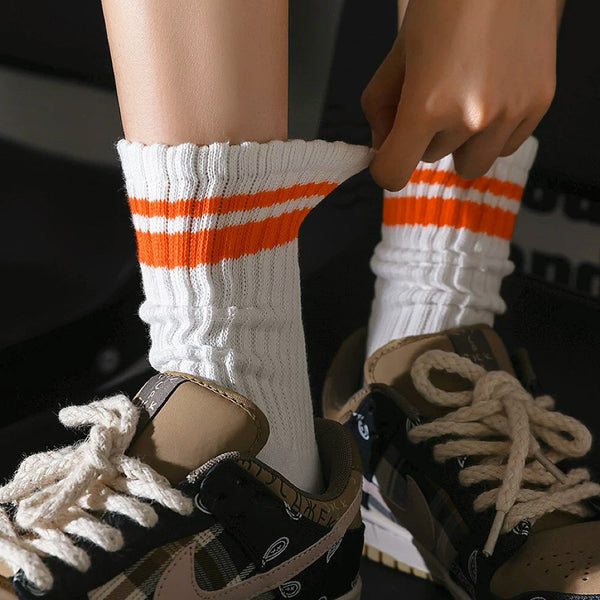 Athletic Striped Slouch Socks