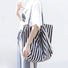 Thin Stripe Canvas Tote Bag