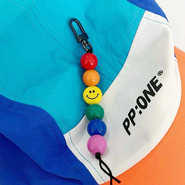 Rainbow Smile Bead Link Bag Charm