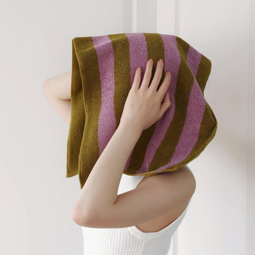 Bold Color Striped Face Towel/Bath Towel