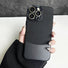 Metal Leather Splicing Phone Case