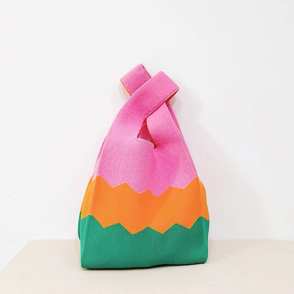 Pink Bucket Bag With Cherry Design Bag Charm Fashionable Litchi